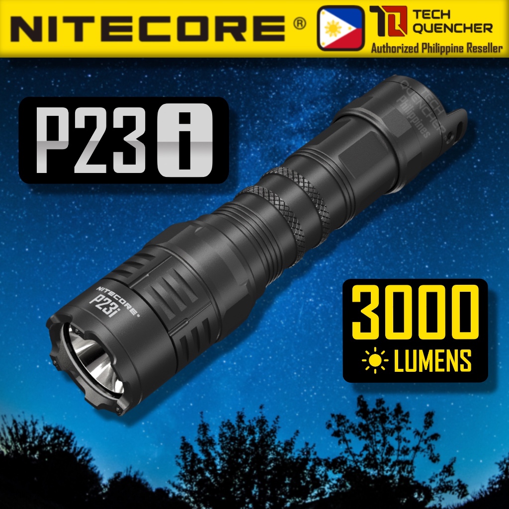 ไฟฉาย Nitecore P23i 3000 lumens ชาร์จ USB-C แบตเตอรี่ 5000mAh ทนทานน้ำ IP68