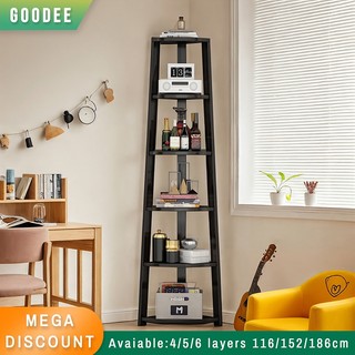 5/6layer Solid Wood Corner rack, corner stand, storage rack, bookshelf, Miscellaneous storage rack