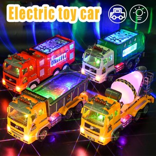 kids electric fire-fighting toy car policecar music light simulation excavator engineering vehicle