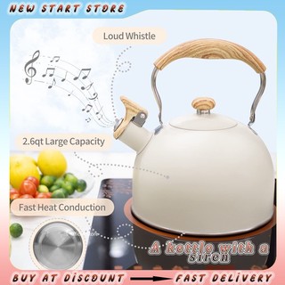 Japanese Style Whistle Boiling Kettle Stainless Steel Water Bottle Large Capacity Induction Cooker