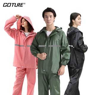 GOTURE Raincoat Set For Motorcycle Waterproof Outdoor Rain Coat for Women Men Suits Reflector