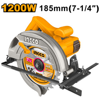 INGCO 1200W/1600W Electric Circular Saw Wood Cutter with 185mm Blade Cutting Tools IPT