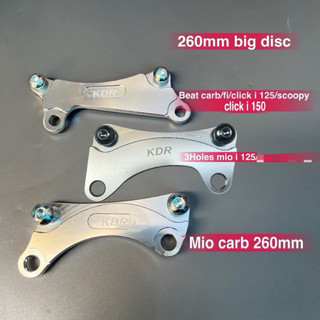 big disc brake bracket 260mm nmax aerox beat click i 125 scoopy(stock caliper use) m3 mio i 125 gear