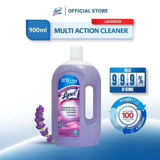 Lysol Multi Action Cleaner Antibacterial Lavender Scent 900 mL