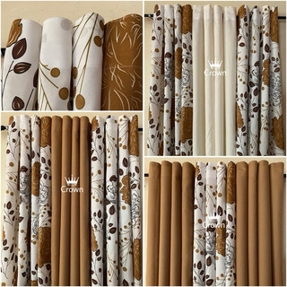 CROWN - 3in1 Elegant Camellia Brown Design ( 6FT | 7FT ) sold per piece / set.