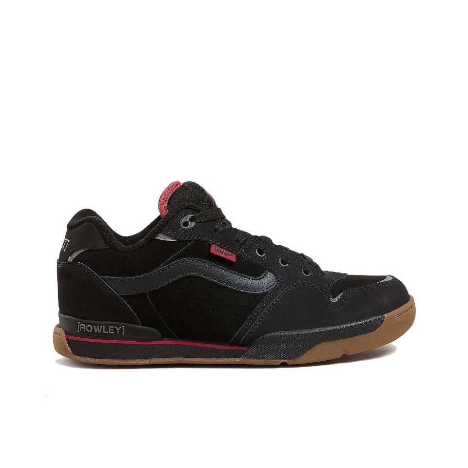 【100%Original】Vans Rowley XLT Unisex Sneakers Low Top Black Red VN000D1GA2T