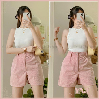 YAJ Nadine Corduroy Zipper Shorts
