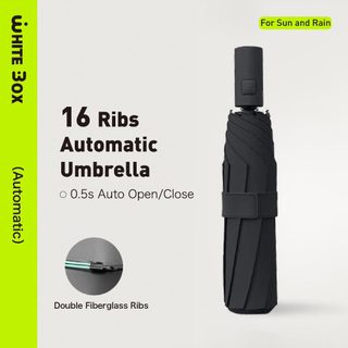WHITEBOX 16 Ribs Automatic Umbrella sun and rain  payong matibay makapal UV protection with gift box