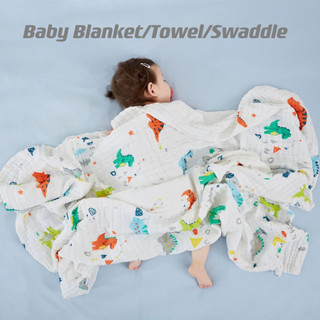 Baby Muslin Blanket 120*110cm Infant Receiving Blanket Newborn Swaddle Cotton
