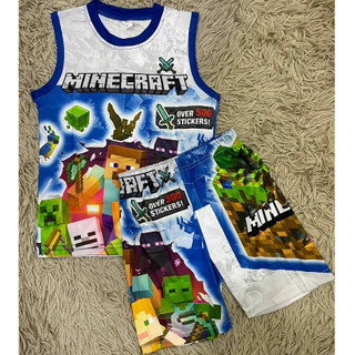 Kid's jersey terno minecraft 2-7yrsold