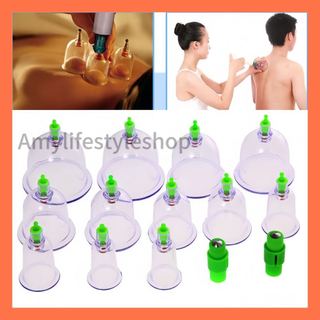 amylifestyleshop 12 pcs Traditional Ventosa Vacuum Cupping Health Massage