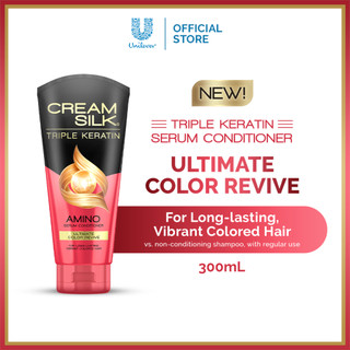 Cream Silk Triple Keratin Serum Conditioner Ultimate Color Revive 300ml - For Vibrant Hair Color