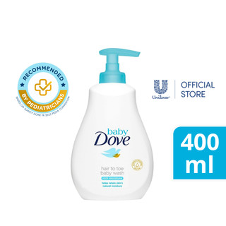 Baby Dove Hair to Toe Wash Rich Moisture 400ml for Dry Skin