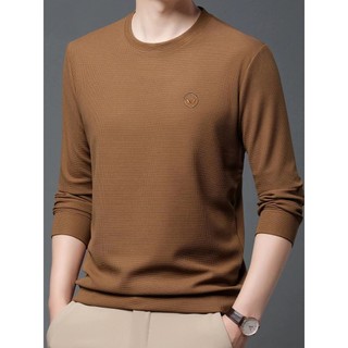 Unisex Outfit Polyester Round Neck Slim Fit Longsleeves Waffle Sweatshirt For Her and For Him 3069