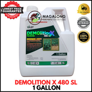 DEMOLITION X HERBICIDE 480 SL GLYPHOSATE - Like MOWER ROUND UP CLEAROUT GLYPHOTEX 1 GALLON - VAST