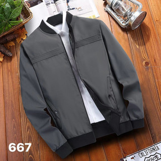 Men‘s korean fashion high Good quality Bomber jacket New desigh No hood With Zipper （M-4XL）