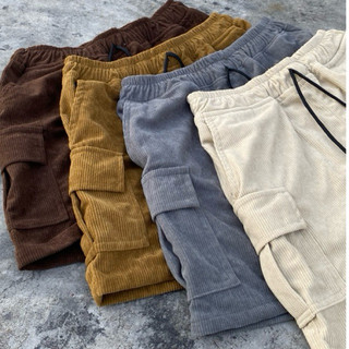 A.G. SHORTS: Corduroy 4-Pocket Shorts| Corduroy Cargo Shorts Casual Menswear