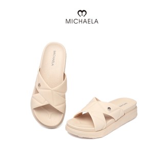 MICHAELA Quilted Crossover Slides Comfy Lightweight Upgrade Anti-Slip Platform Sandals SH6529014 XD