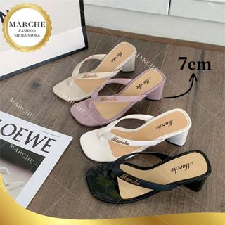Marche 2024 Women's Fairy Style Casual Jelly Rubber  7CM Heels Sandals For Women (+1 SIZE BIGGER)