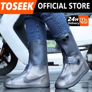 Thickened Waterproof Rain Boots Anti -Slip And Wear -Resistant Zipper Shoe Cover For Men And Women