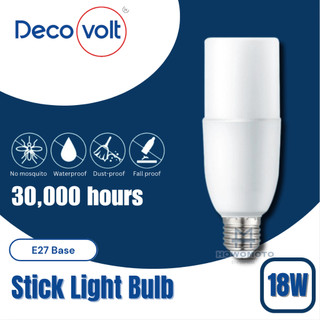 Decovolt 18W/12W/9W/5W Energy Saving LED Stick Light Bulb E27 Long Life Lamp Cool White Bulb