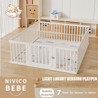 NIVICO BEBE Playpen For Baby Light Luxury Version Plastic Assembly Indoor Playfence Baby Playpen