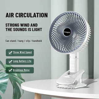 Mini Fan Rechargeable Clip Multifunctional Handheld USB Portable Electric Desk Fan LargeWind S-26