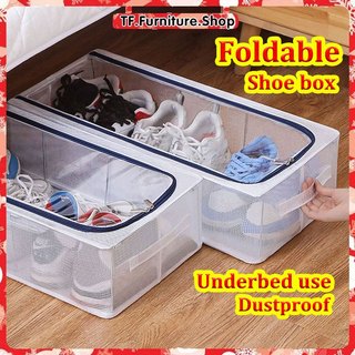 Oversized Shoe Box Moisture Proof Folding Organizer Clothes Box With Zipper Waterproof Dustproof