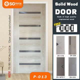 100% Real Wood Door for Main door/ bedroom/ office/ living room Wooden Door including free hinges