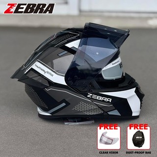 ZEBRA A113 full face modular helmet motorcycle dual visors for woman With ICC