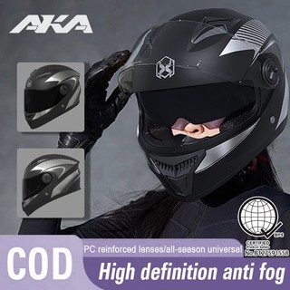 AKA903 motorcycle full face helmet with ICC for men and women, full coverage anti-fog full face helm