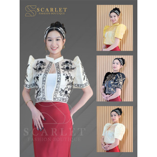 Traditional Filipiniana Bolero Top For Woman