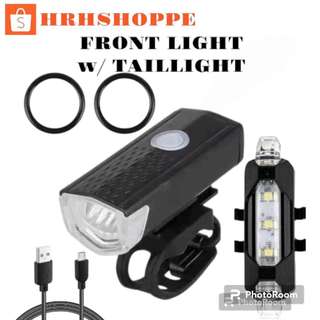 #HRHSHOPPE#USB Rechargeable Bike Lights Set, Powerful Bike Headlights, Rear Lights ALL WATERPROOF
