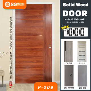 [1 Year Warranty Including door frame] Wooden Door/ Sliding Door/ Room Door for Main door/ bedroom