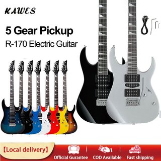 KAWES 170 Double Rocker Electric Guitar Professional Metal Electric Guitar 24 Frets HSS CoilConfigur