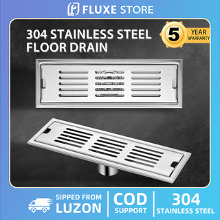【Fluxe】Square Floor Drains SUS304 Stainless Steel Shower Drainer Bathroom Waste Drain Deodorant Midd