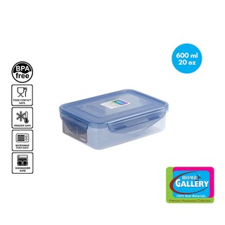 Home Gallery Fresh Stacker Rectangular Food Keeper 600ml BPAFree Airtight & Leakproof Microwave Safe