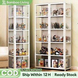 【On Hand】Bamboo Display Cabinet Acrylic Wooden Storage Cabinet Figure Storage Cabinet