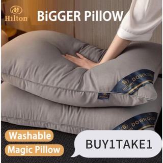 Authentic HILTON Pillow BUY 1 TAKE 1 MAGIC FIBER PILLOW HIGH QUALITY HOTEL PILLOW Queen Size(18*28 )