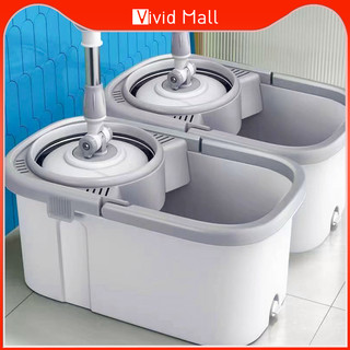 Vivid Tornado Mop Original Spin Mop with Spinner and Bucket Complete Set Map Floor Cleaning Wet