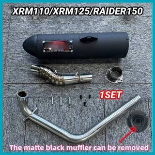 Muffler Pipe for Raider 150 carb & Xrm 125/RS125carb/fi / XRM 110 carb (chrome/black) 1set
