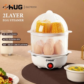 【67% Off】 HUG Double Layer Mini Egg Steamer Egg Boiler Collapsible Egg Rack 360° Heat Circulation