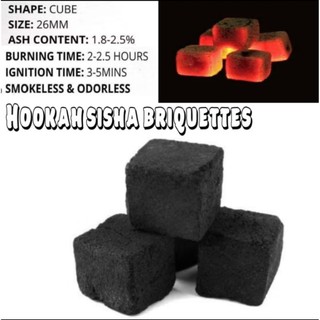Coconut charcoal briquettes cube 75pcs per pack 1kg