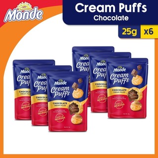 Monde Special Cream Puffs Chocolate 25gx6
