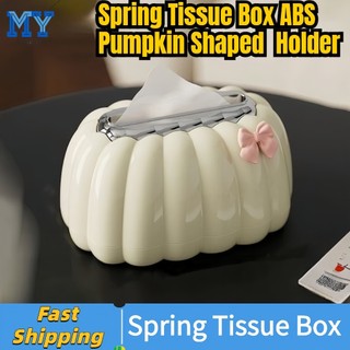 Spring Tissue Box ABS Pumpkin Shaped Paper Holder Creative Removable Napkin Box Office Living Room