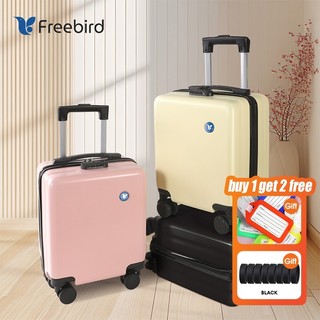 Freebird 14 Inch Cabin Luggage Lightweight Hand Carry On Trolley Bag 360° Silent Wheels Maleta