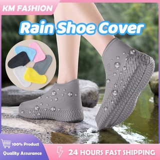 KM 1 Pair Waterproof Rain Shoe Cover Unisex Thickening Silicone Reusable Anti slip Rain Boot Cover