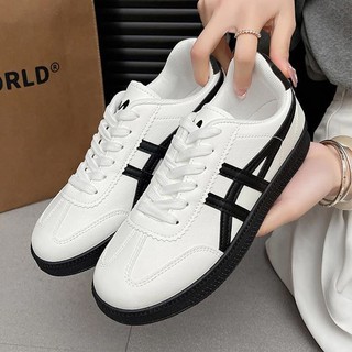 Shoes Fashionable Black And White Shoe Light Weight Style Low-Cut Sports Casual flat Shoes For Women