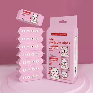 8 In1 Mini Wipes Baby Wipes Mini Multipurpose wipe Travel Wipes Easy to Carry Outdoor Travel Size