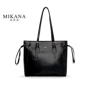 Mikana Namiko Plain Leather Tote Bag for Women office casual shoulder bag with zipper multi pockets